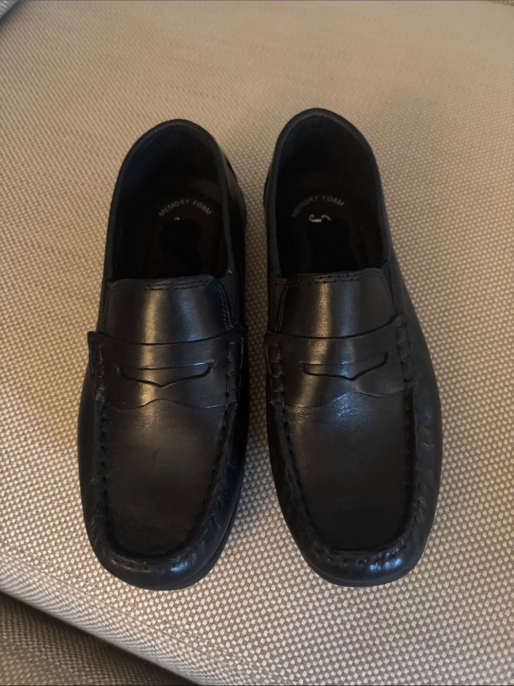 Florsheim Black Kids Leather Penny Loafers